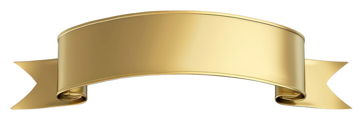PNG  Elegant gold ribbon banner illustration