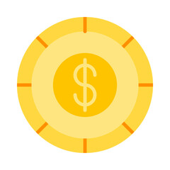 Obraz premium Dollar Flat Icon