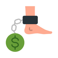 Debt Flat Icon