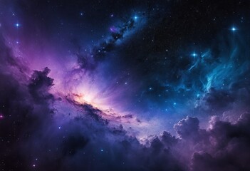 Obraz premium Cosmic Tapestry: Immerse Yourself in the Enchanting Beauty of a Vibrant Galaxy