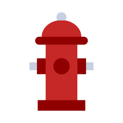 Naklejka premium Fire Hydrant Flat Icon