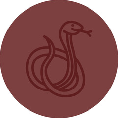 Snake Vector Line Maroon Circle Maroon