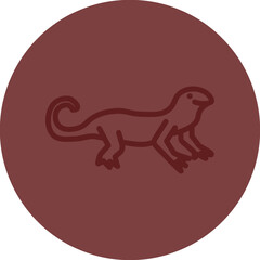 Newt Vector Line Maroon Circle Maroon