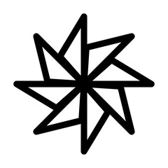 Flower icon in thin line style. Vector illustration graphic design