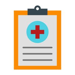 Obraz premium Medical Record Flat Icon