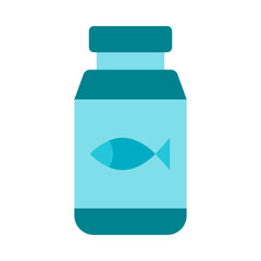 Fish Oil Flat Icon