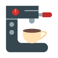 Coffee Machine Flat Icon