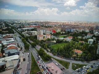 Obraz premium Konya City View taken from the air with a drone