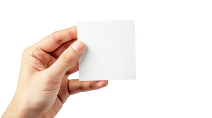Obraz premium A hand holding a white card