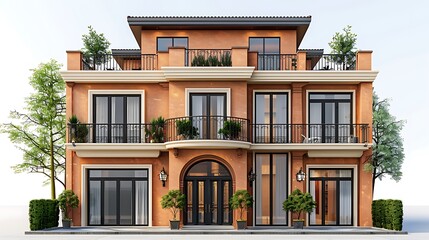 Fototapeta premium a classic Townhouse in the middle of the city.