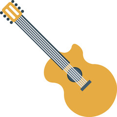 Fototapeta premium Guitar vector icon in flat style 