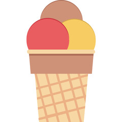 Ice Cone vector icon in flat style 