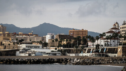 The view of Ceuta, Spanish territory in Northern Africa