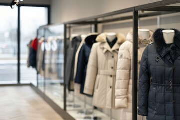 Trench Coats Displayed in a Fashion Store