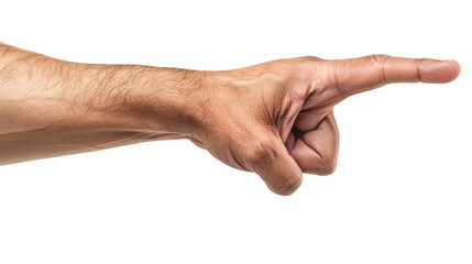 A hand pointing to the right