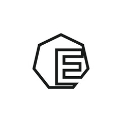 Letter E logo design vector with universal form and creative idea