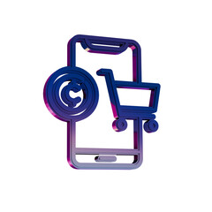 Currency Exchange Icon in Neon Gradient Style..