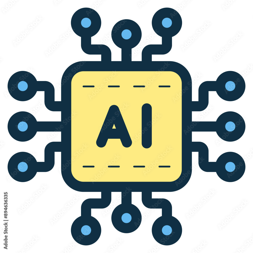 Poster artificial intelligence icon