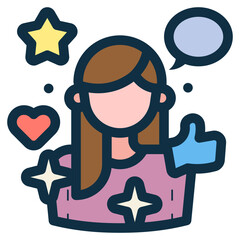 woman content creator icon