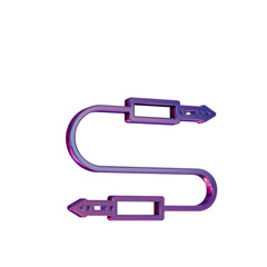 3D Neon Retro Icon - Double Plug