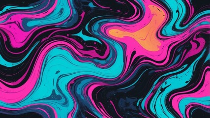 Fototapeta premium marble effect retro neon