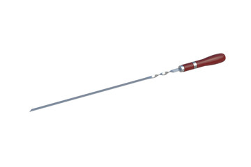 Fototapeta premium Metal skewer for bbq isolated on white background. 3d render