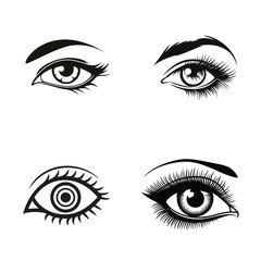 Eye logo design vector illustration