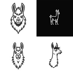 Llama logo design vector illustration