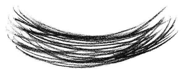 Black pencil strokes in simple style, isolated on transparent background.