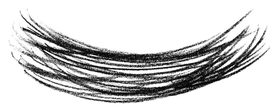 Black pencil strokes in simple style, isolated on transparent background.