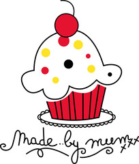 Made By  Meem Kids Tee Shirt Design Vector