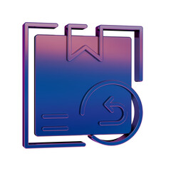 3D Neon Retro Icon - Delivery Returns Symbol Online Shopping