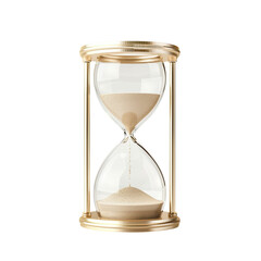 Elegant hourglass timer with golden accents, symbolizing the passage of time and perfect for decorative or conceptual imagery.