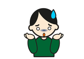 ショックを受ける男性