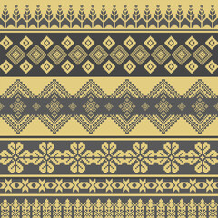 Thai seamless pattern with intricate ornament