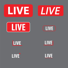 LIVE of a set of buttons