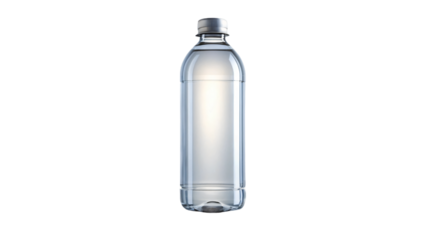 A water bottle isolated on a white background