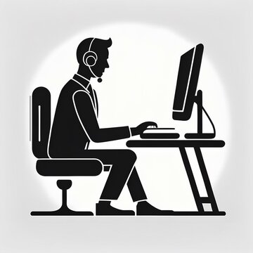 recommend clip art: person working on laptop