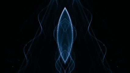 ellipsenförmige leuchtende futuristische Grafik - Netzwerk, Verbindungen, Hintergrund, Reaktion,...
