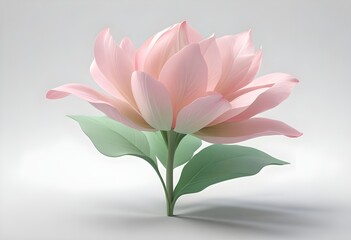 A flower petal placed on isolated white background high resolution 

