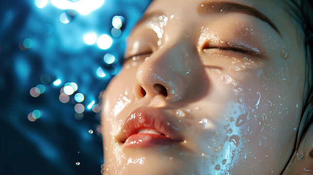 Phytic Acid Exfoliant Gently Treating Acne on South Korean Woman's Face for Smooth Skin