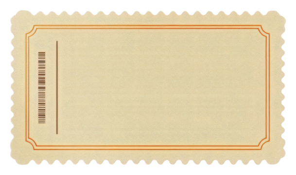 PNG Vintage blank ticket stub illustration