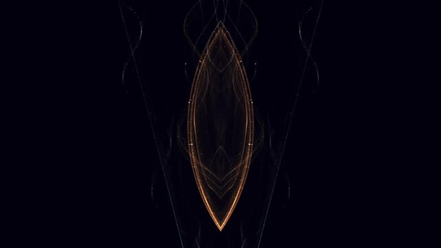 ellipsenf&ouml;rmige leuchtende futuristische Grafik - Netzwerk, Verbindungen, Hintergrund, Reaktion, Elektrizit&auml;t, Dynamik, Design, surreal, Wissenschaft, Technolgie, schwarz, goldgelb
