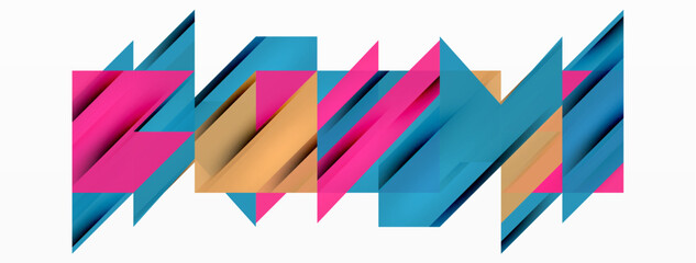 Fototapeta premium Speed and sport geometric background. Color lines dynamic template for wallpaper, banner, background or landing