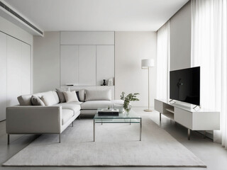 Sleek Modern Minimalist Living Room Design