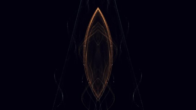 ellipsenf&ouml;rmige leuchtende futuristische Grafik - Netzwerk, Verbindungen, Hintergrund, Reaktion, Elektrizit&auml;t, Dynamik, Design, surreal, Wissenschaft, Technolgie, schwarz, goldgelb
