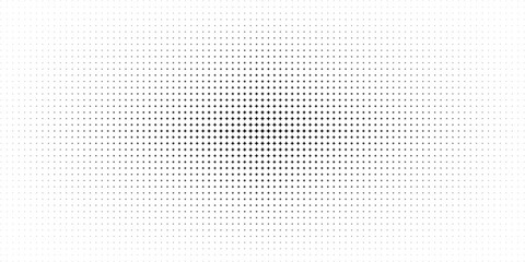 Halftone gradient. Dotted gradient, smooth dots spraying and halftones dot background seamless horizontal geometric pattern vector template set. Abstract dot gradient halftone pattern illustration