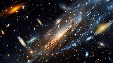Fototapeta premium galaxies in space