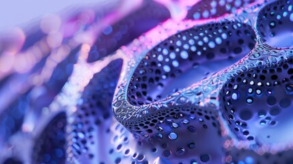 Fototapeta premium Vibrant Macro Water Droplets on Textured Surface