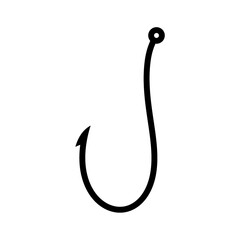 Fishing hook icon with simple and modern design
